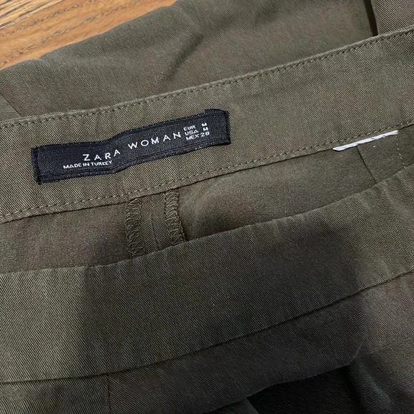 Zara Army Green Embellished Pants - Picture 10 of 13